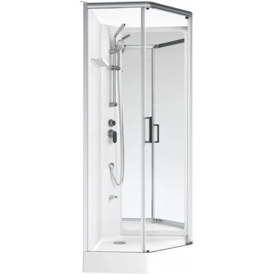 Душевая кабина AQUANET Passion P 2.0 90x90, профиль хром, стекло прозрачное