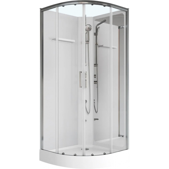 Душевая кабина AQUANET Passion R 2.0 90x90, профиль хром, стекло прозрачное