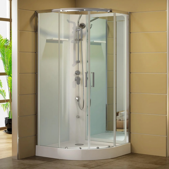 Душевая кабина AQUANET Passion R 2.0 90x90, профиль хром, стекло прозрачное