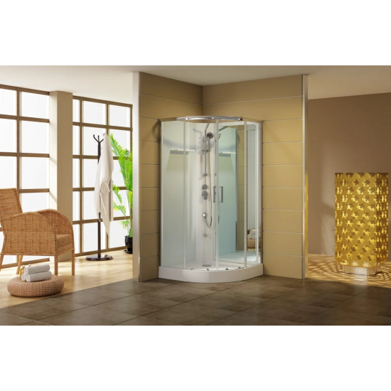 Душевая кабина AQUANET Passion R 2.0 90x90, профиль хром, стекло прозрачное