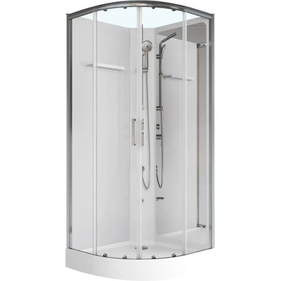 Душевая кабина AQUANET Passion R 2.0 90x90, профиль хром, стекло прозрачное