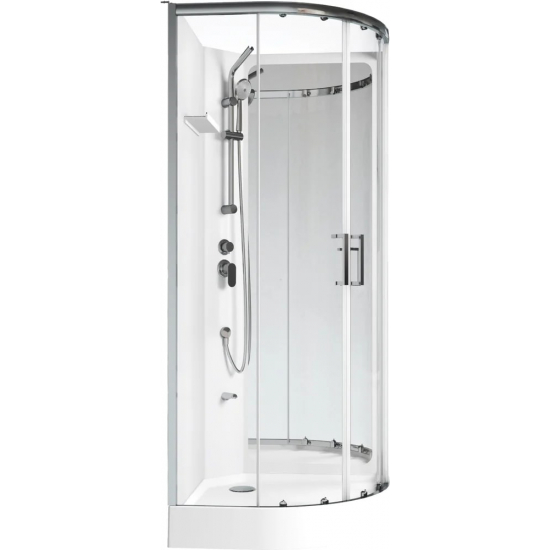 Душевая кабина AQUANET Passion R 2.0 90x90, профиль хром, стекло прозрачное