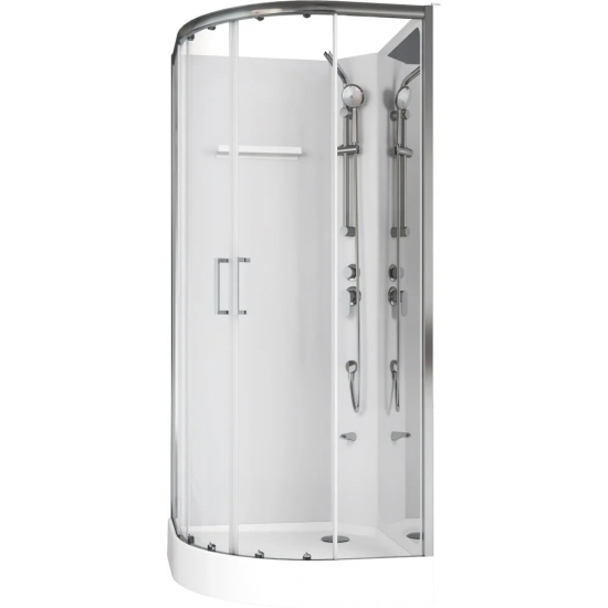 Душевая кабина AQUANET Passion R 2.0 90x90, профиль хром, стекло прозрачное