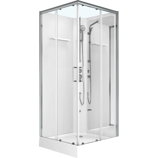 Душевая кабина AQUANET Passion S 2.0 90x90, профиль хром, стекло прозрачное