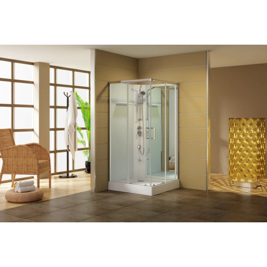 Душевая кабина AQUANET Passion S 2.0 90x90, профиль хром, стекло прозрачное