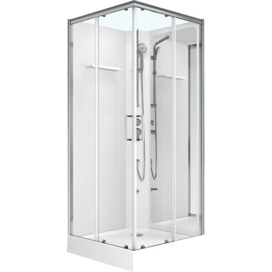 Душевая кабина AQUANET Passion S 2.0 90x90, профиль хром, стекло прозрачное