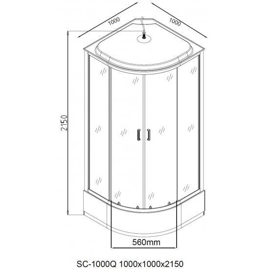 Душевая кабина AQUANET SС-1000Q 100x100x215