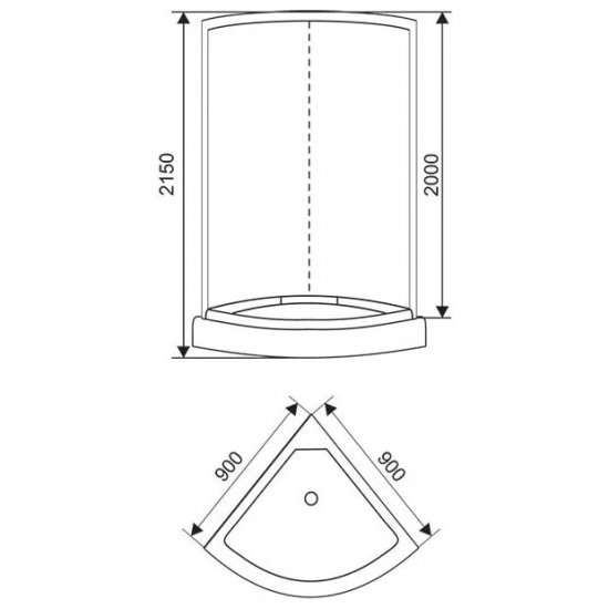 Душевая кабина АRCUS AS-101-9 90x90x215
