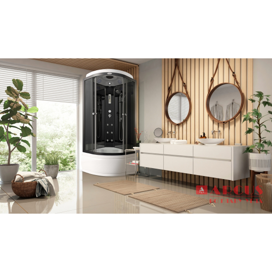 Душевая кабина АRCUS AS-104 90x90x215 с высоким поддоном, с сиденьем