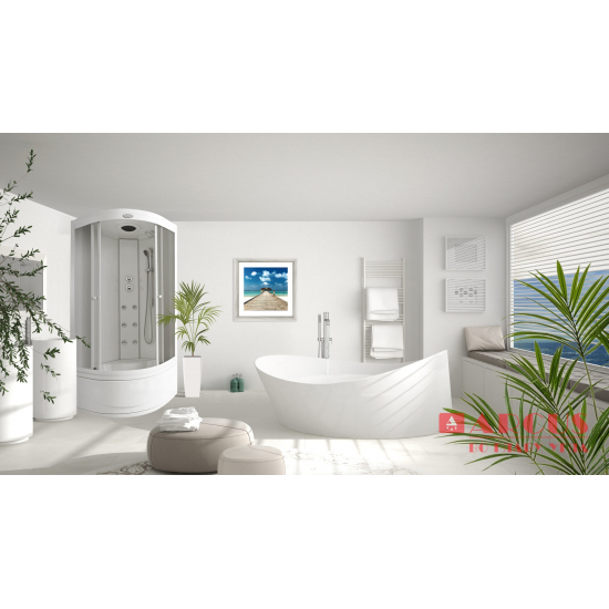 Душевая кабина АRCUS AS-108 80x80x215 с высоким поддоном, с сиденьем