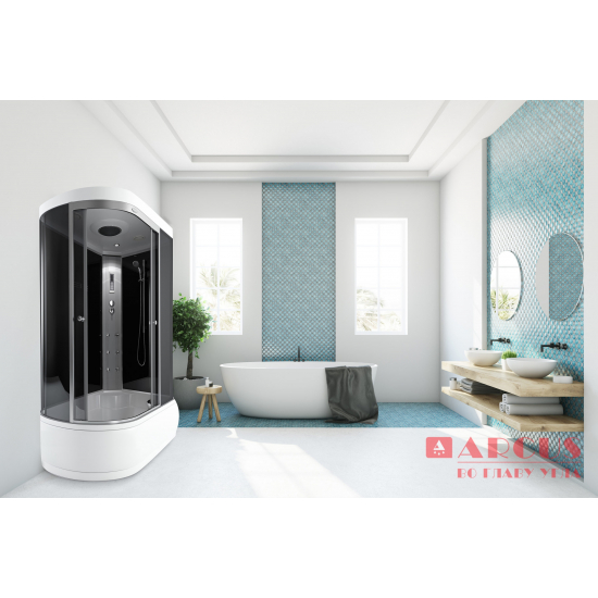 Душевая кабина АRCUS AS-109R 120x80x215 с высоким поддоном, с сиденьем