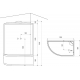 Душевая кабина АRCUS AS-109R 120x80x215 с высоким поддоном, с сиденьем