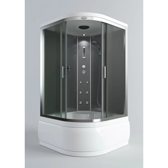Душевая кабина АRCUS AS-114 120x120x215 с высоким поддоном, с сиденьем