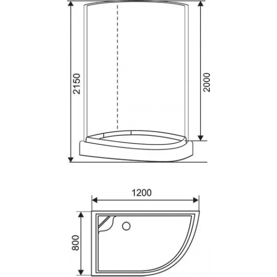 Душевая кабина ARCUS Style S-08L 120x80x215