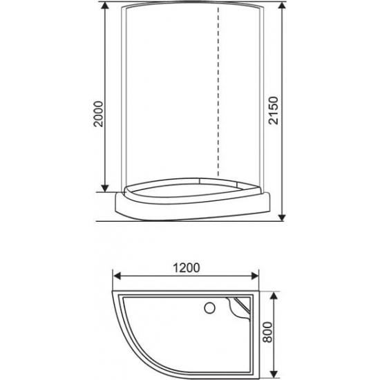 Душевая кабина ARCUS Style S-08R 120x80x215