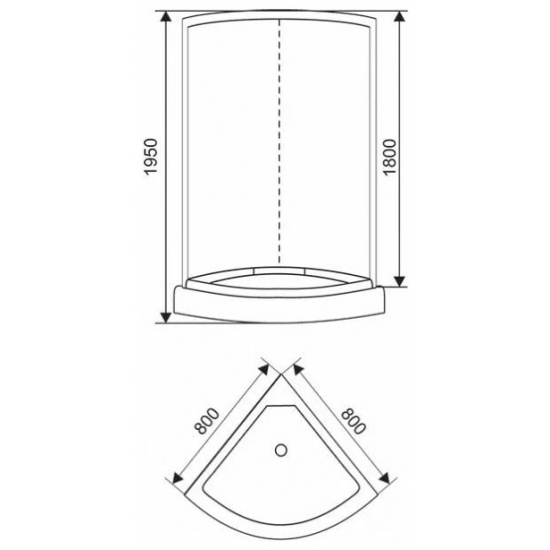 Душевая кабина ARCUS Style S-10 80x80x195 без крыши