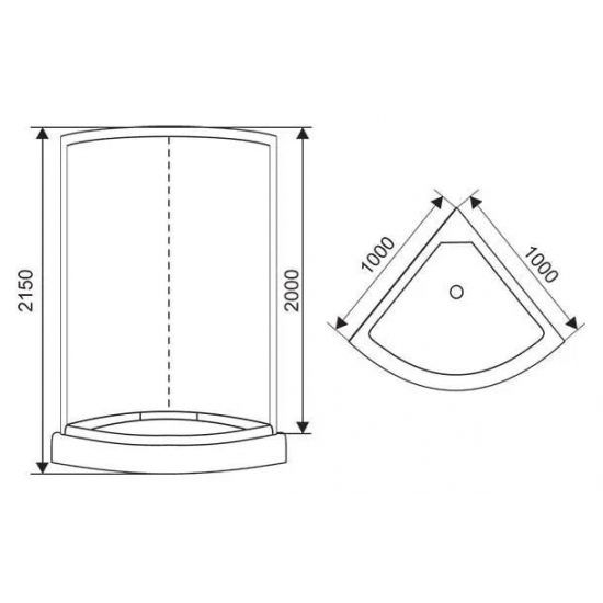 Душевая кабина ARCUS Style S-13 100x100x215