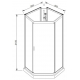 Душевая кабина BRAVAT WATERFALL 90x90x214