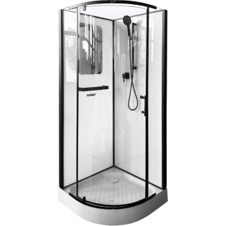 Душевая кабина Cerutti Spa Korra 90B профиль черный