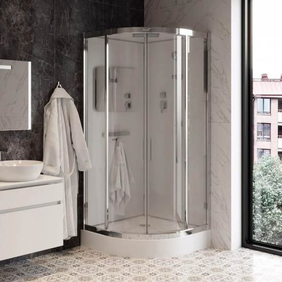 Душевая кабина Cerutti Spa Viva 101 100x100, профиль хром