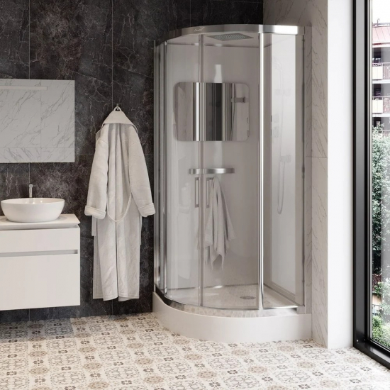 Душевая кабина Cerutti Spa Viva 101 100x100, профиль хром