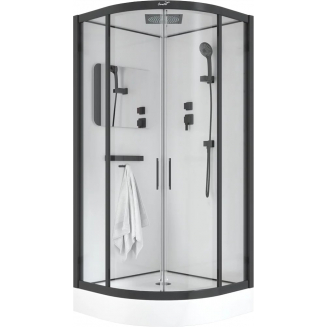 Душевая кабина Cerutti Spa Viva 101B 100x100, профиль черный