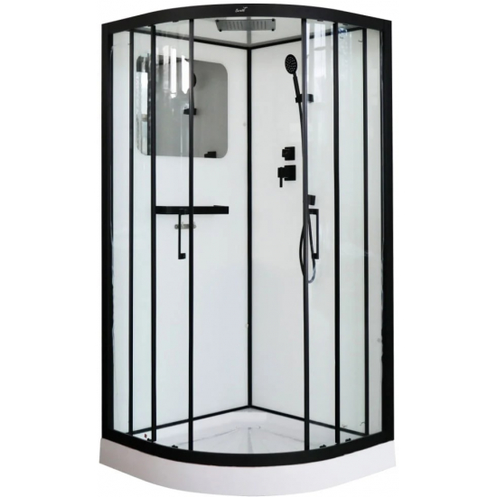 Душевая кабина Cerutti Spa Viva 101B 100x100, профиль черный
