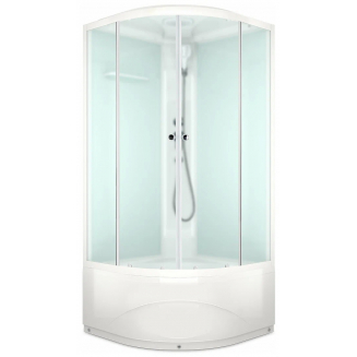 Душевая кабина Domani-Spa Delight Slim 88  80х80 белые стенки, сатин-матированные стекла