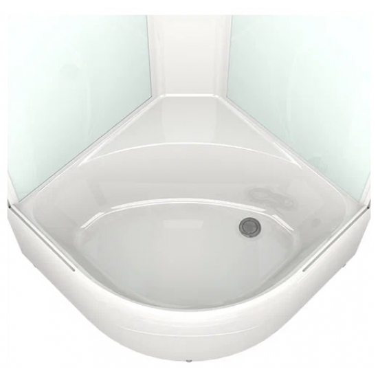 Душевая кабина Domani-Spa Delight Slim 88  80х80 белые стенки, сатин-матированные стекла