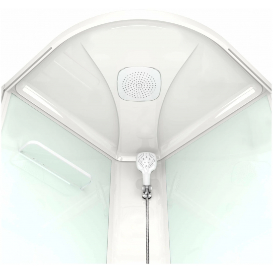 Душевая кабина Domani-Spa Delight Slim 88  80х80 белые стенки, сатин-матированные стекла