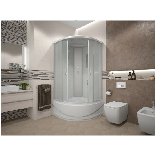 Душевая кабина ERLIT Comfort ER3508TP-C3-RUS 80x80x215 с высоким поддоном, с сиденьем