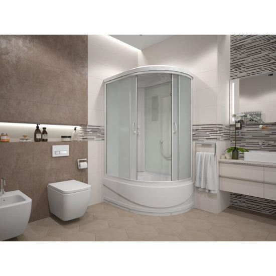 Душевая кабина ERLIT Comfort ER3512TPL-C3-RUS 120x80x215 с высоким поддоном, с сиденьем