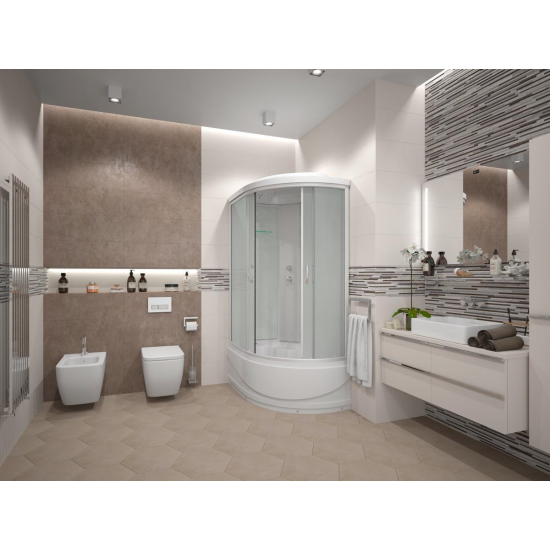 Душевая кабина ERLIT Comfort ER3512TPL-C3-RUS 120x80x215 с высоким поддоном, с сиденьем