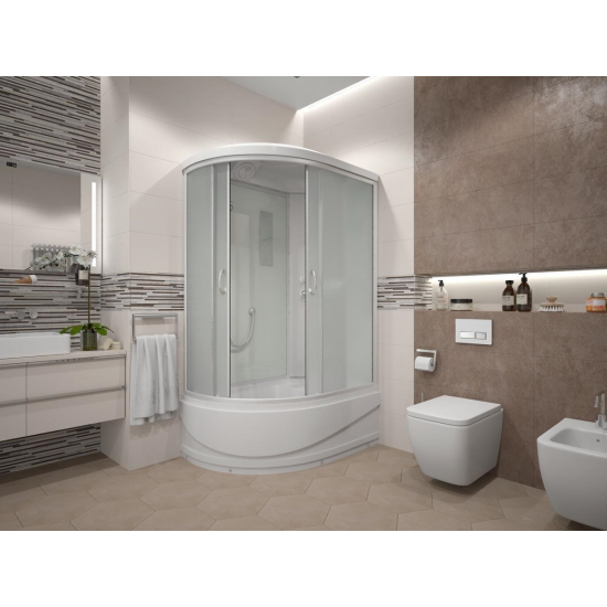 Душевая кабина ERLIT Comfort ER3512TPR-C3-RUS 120x80x215 с высоким поддоном, с сиденьем