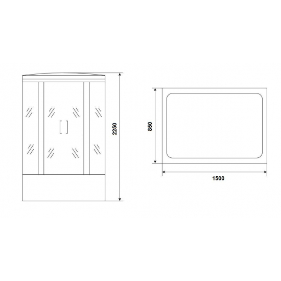Душевая кабина GROSSMAN GR-145 150x85x225 белая