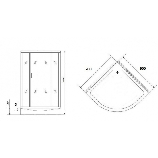 Душевая кабина GROSSMAN GR-171 90x90x205