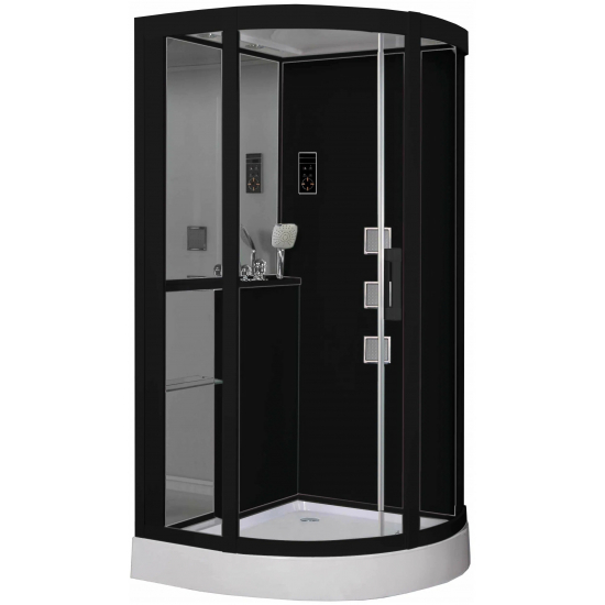 Душевая кабина GROSSMAN GR-241 100x100x215 чёрная