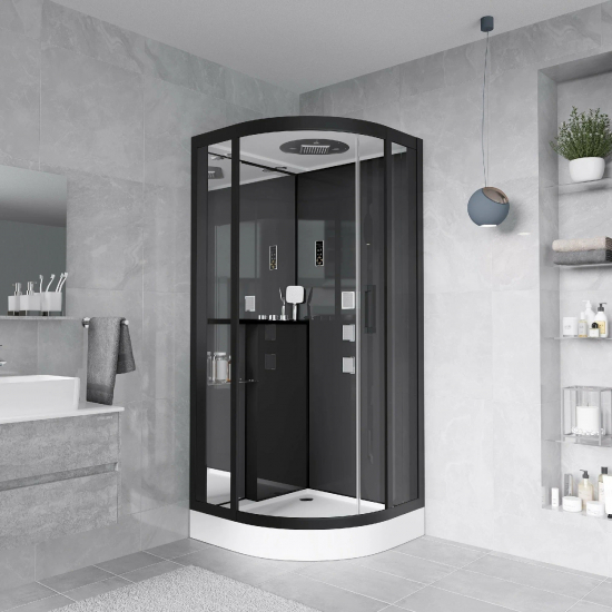 Душевая кабина GROSSMAN GR-241 100x100x215 чёрная