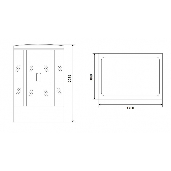 Душевая кабина GROSSMAN GR-247 170x85x225 чёрная