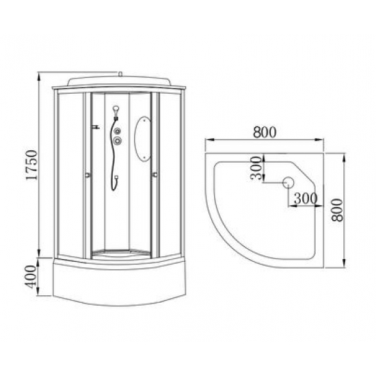 Душевая кабина HYDROOM HD-KU8080VF 80x80x215