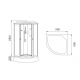 Душевая кабина HYDROOM HD-KU9090NB2 90x90x215