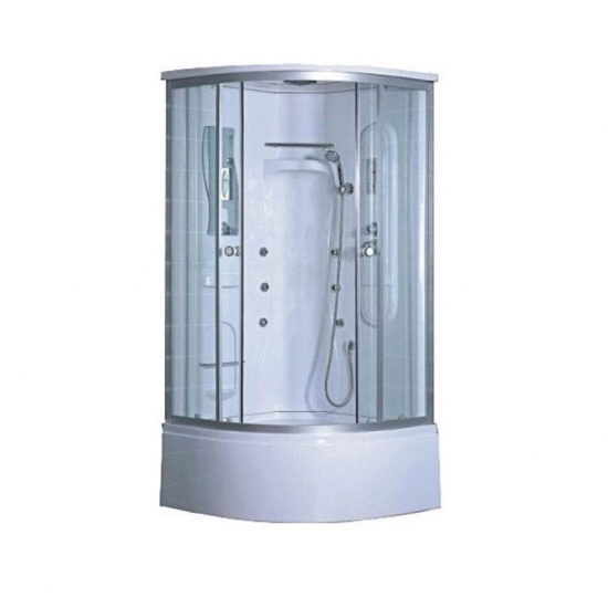 Душевая кабина LORANTO CS-002 100x100x220 с высоким поддоном, с сиденьем