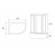 Душевая кабина LORANTO CS-007-2L 135x85x220 с высоким поддоном, с сиденьем