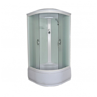 Душевая кабина LORANTO CS-1000 HI SK F 100x100x215 с высоким поддоном, с сиденьем