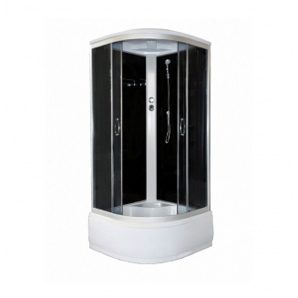 Душевая кабина LORANTO CS-1000 HI SK G 100x100x215 с высоким поддоном, с сиденьем