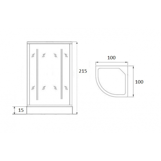 Душевая кабина LORANTO CS-1000A 100x100x215
