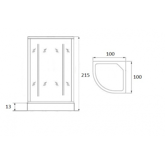 Душевая кабина LORANTO Sunway CS-6611 F 100x100x215