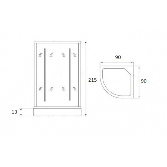 Душевая кабина LORANTO Sunway CS-6691 G 90x90x215