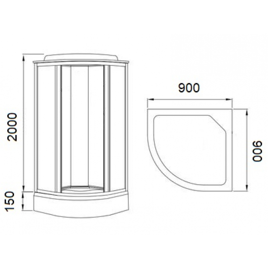 Душевая кабина MIRWELL MR3509P-C3-RUS 90x90x215