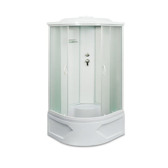 Душевая кабина MIRWELL MR3509TP-C3-RUS 90x90x215 с высоким поддоном, с сиденьем